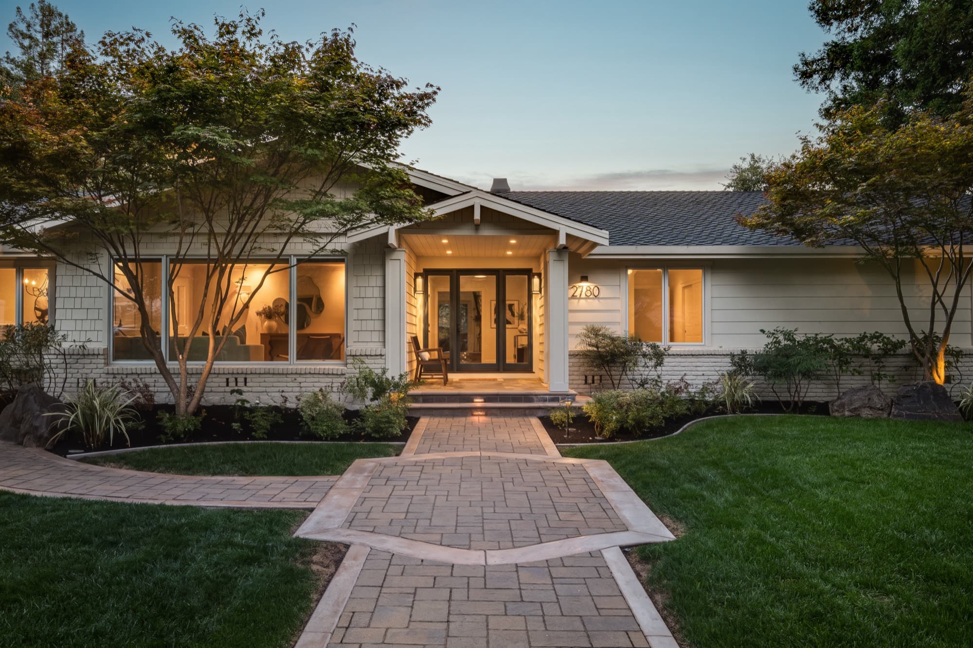 2780 Mossy Oak Drive, Danville at twilight — photograph 34 of 40.